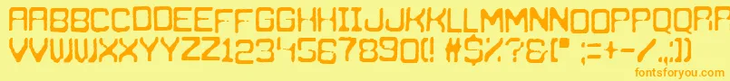 ZagrebUnderground Font – Orange Fonts on Yellow Background