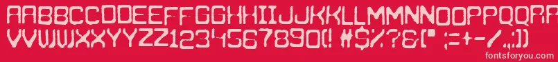 ZagrebUnderground Font – Pink Fonts on Red Background