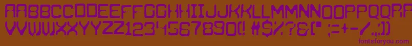 ZagrebUnderground Font – Purple Fonts on Brown Background