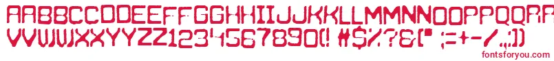 ZagrebUnderground Font – Red Fonts on White Background