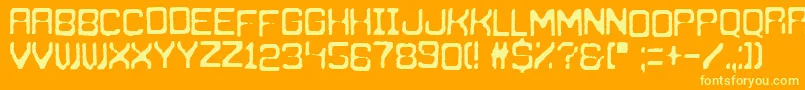 ZagrebUnderground Font – Yellow Fonts on Orange Background