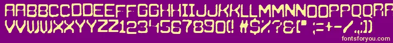ZagrebUnderground Font – Yellow Fonts on Purple Background