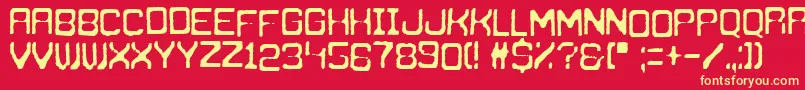 ZagrebUnderground Font – Yellow Fonts on Red Background
