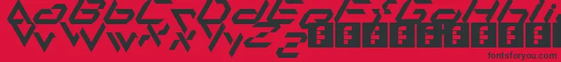 Alfamesh001 Font – Black Fonts on Red Background