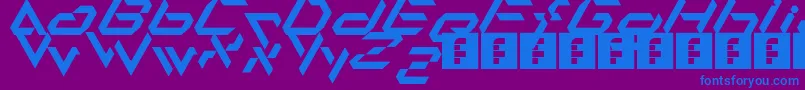 Alfamesh001 Font – Blue Fonts on Purple Background