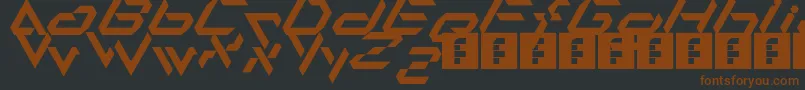 Alfamesh001 Font – Brown Fonts on Black Background