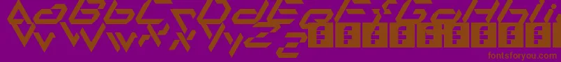Alfamesh001 Font – Brown Fonts on Purple Background