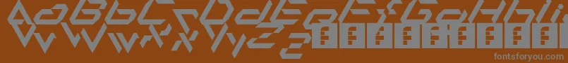 Alfamesh001 Font – Gray Fonts on Brown Background