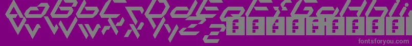 Alfamesh001フォントについての詳細 フォントAlfamesh001 – 紫の背景に灰色の文字
