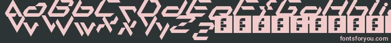 Alfamesh001 Font – Pink Fonts on Black Background