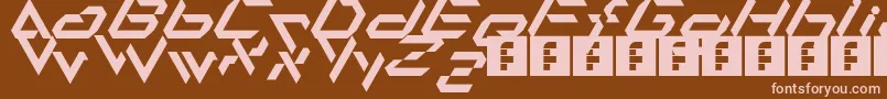 Alfamesh001 Font – Pink Fonts on Brown Background
