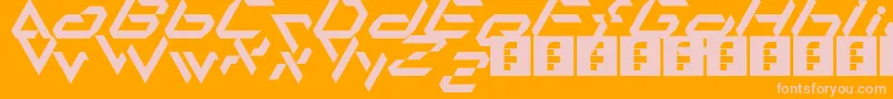 Alfamesh001 Font – Pink Fonts on Orange Background