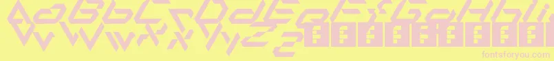 Alfamesh001 Font – Pink Fonts on Yellow Background