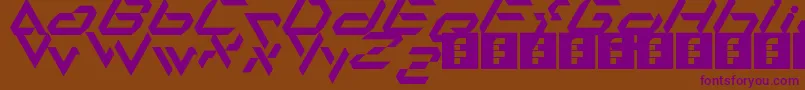 Alfamesh001 Font – Purple Fonts on Brown Background