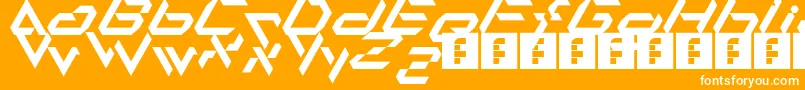 Alfamesh001 Font – White Fonts on Orange Background