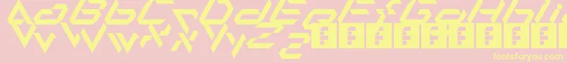 Alfamesh001 Font – Yellow Fonts on Pink Background