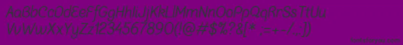 ChalkmarsItalicSample Font – Black Fonts on Purple Background