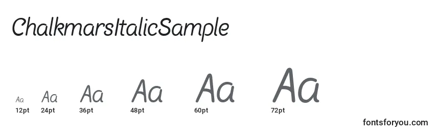 ChalkmarsItalicSample (50117) Font Sizes