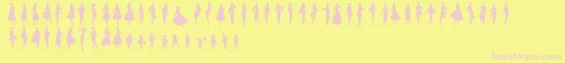 fuente Sewingpatterns – Fuentes Rosadas Sobre Fondo Amarillo