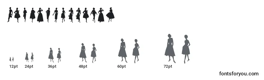 Größen der Schriftart Sewingpatterns