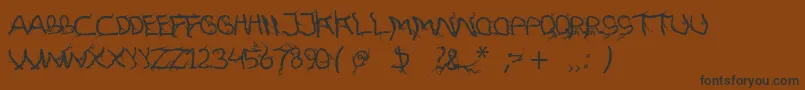 FtfHutanAkarasiana Font – Black Fonts on Brown Background
