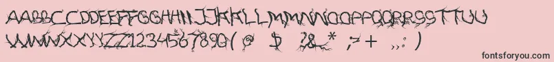 FtfHutanAkarasiana Font – Black Fonts on Pink Background