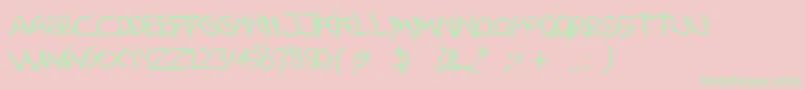FtfHutanAkarasiana Font – Green Fonts on Pink Background
