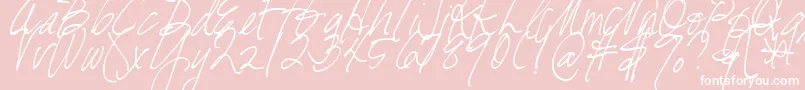 DjbFreshStart Font – White Fonts on Pink Background