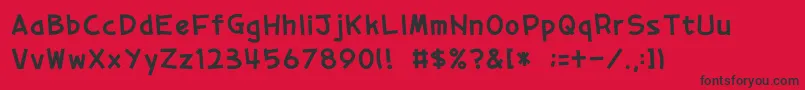 fuente 1 – Fuentes Negras Sobre Fondo Rojo