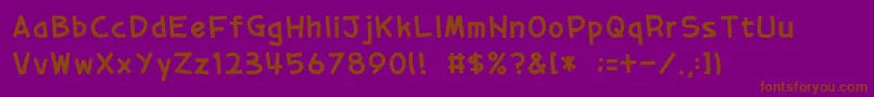 Police 1 – polices brunes sur fond violet
