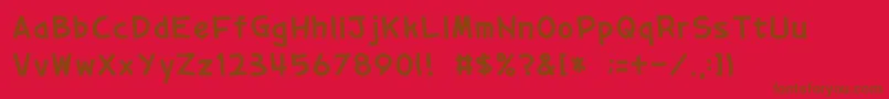 1 Font – Brown Fonts on Red Background