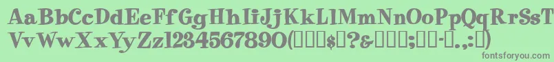 フォントEppingersskBold – 緑の背景に灰色の文字