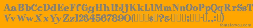 フォントEppingersskBold – オレンジの背景に灰色の文字