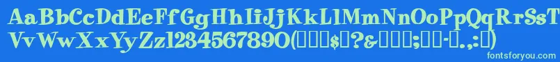 EppingersskBold Font – Green Fonts on Blue Background