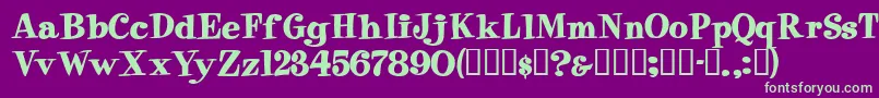 EppingersskBold Font – Green Fonts on Purple Background