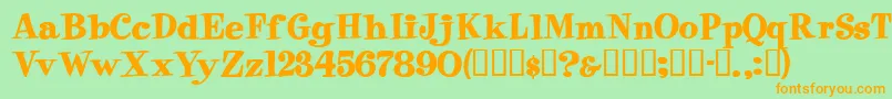 EppingersskBold Font – Orange Fonts on Green Background