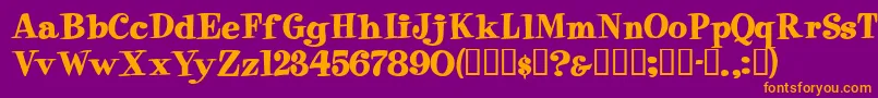 EppingersskBold Font – Orange Fonts on Purple Background