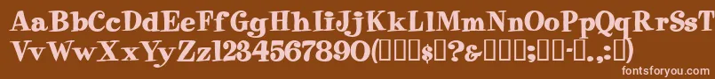 EppingersskBold Font – Pink Fonts on Brown Background