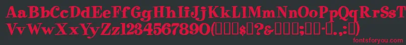 EppingersskBold Font – Red Fonts on Black Background