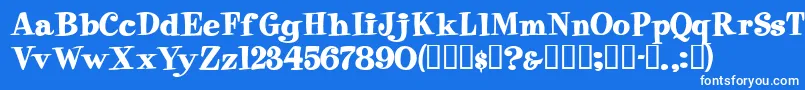 フォントEppingersskBold – 青い背景に白い文字