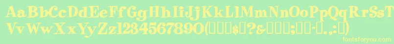 EppingersskBold Font – Yellow Fonts on Green Background