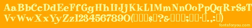 EppingersskBold Font – Yellow Fonts on Orange Background