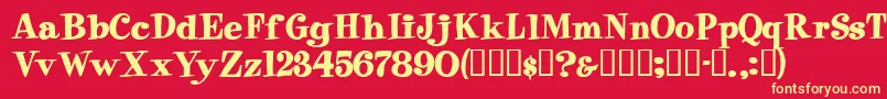 EppingersskBold Font – Yellow Fonts on Red Background