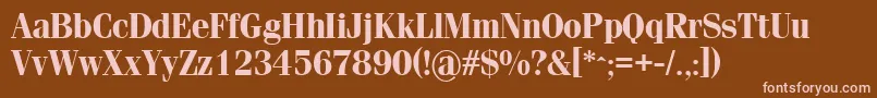 SimeizBold Font – Pink Fonts on Brown Background