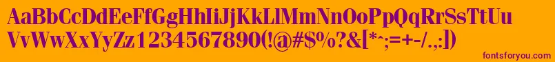 SimeizBold Font – Purple Fonts on Orange Background