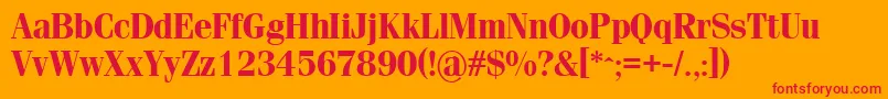 SimeizBold Font – Red Fonts on Orange Background