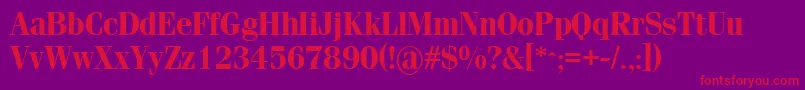 SimeizBold Font – Red Fonts on Purple Background