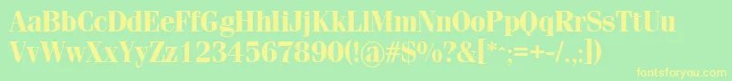 SimeizBold Font – Yellow Fonts on Green Background