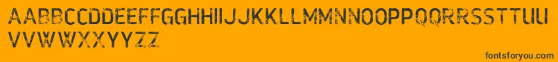 VtksMonday Font – Black Fonts on Orange Background