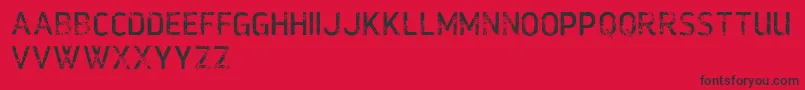 VtksMonday Font – Black Fonts on Red Background